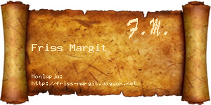 Friss Margit névjegykártya